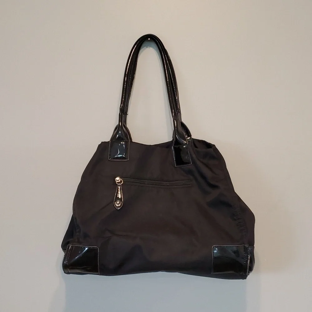 Tory Burch Womens Big Logo Satchel Large Tote Shoulder bag